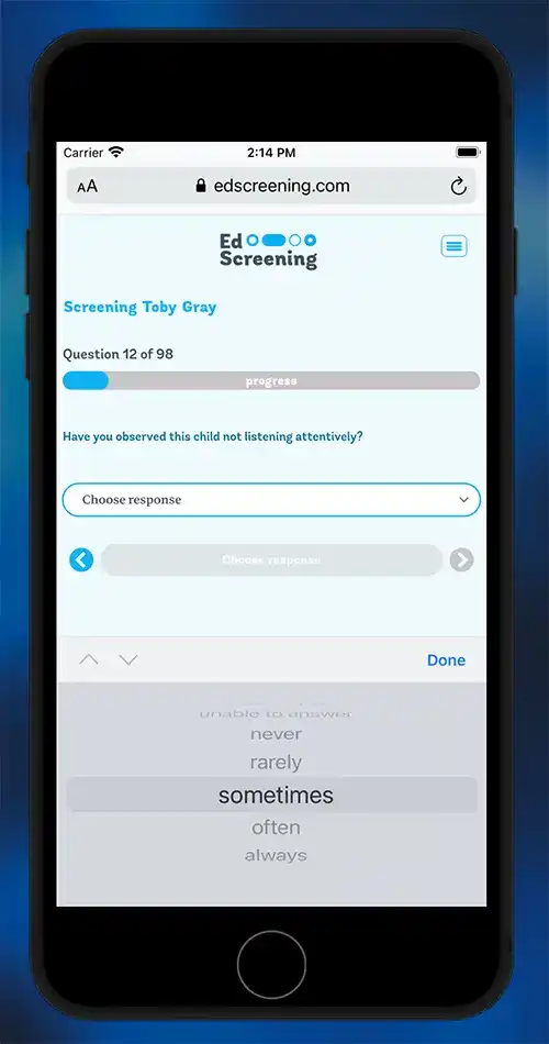 EdScreening screen shot